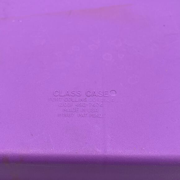 Vintage 1987 Class Case Divided Pencil School Supplies Plastic Case Made in USA - Picture 11 of 12